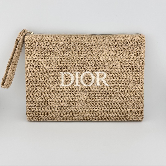 Dior Handbags - 🆕 DIOR Tan Raffia Clutch Authentic & NIB 🔥Hot for Summer 🔥